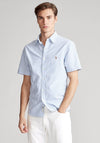 Ralph Lauren Slim Fit Striped Oxford Short Sleeve Shirt, Blue