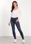Rant & Rave Loretta Tummy Tuck Skinny Jeans, Dark Blue