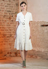Rant & Rave Lola Midi Smock Dress, White