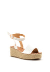 Rant & Rave Myla Espadrille Platform Wedge Sandals, White