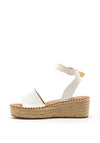 Rant & Rave Myla Espadrille Platform Wedge Sandals, White