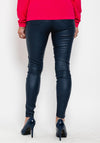 Rant & Rave Lorraine Leather Look Skinny Jeans, Navy