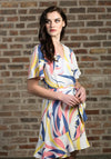 Rant & Rave Bell 22 Wrap Mini Dress, Pink Multi