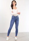 Rant & Rave Dara Tummy Tuck Skinny Jeans, Light Blue