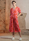 Rant & Rave Carly Print Jumpsuit, Pink & Orange