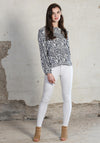 Rant & Rave Laurie Long Sleeve Top, Navy