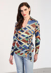Rant & Rave Gabbie Wrap Top, Blue Multi