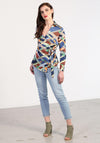 Rant & Rave Gabbie Wrap Top, Blue Multi