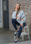 Rant & Rave Relax & Renew Becky Embroidered Hoodie, Grey