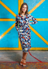 The Jill Dress, Navy Multi
