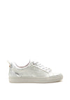 Rant & Rave Denise Reptile Metallic Trainers, Silver