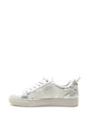Rant & Rave Denise Reptile Metallic Trainers, Silver