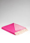 McNutt of Donegal Lamb’s Wool Blanket, Raspberry