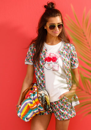 Rebelle Tropical Floral Pyjama Shorts, Multi