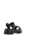 Redz Chain Platform Sandals, Black
