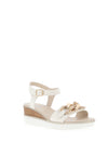 Redz Link Chain Wedge Sandals, White