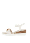 Redz Link Chain Wedge Sandals, White