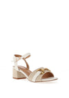 Redz Block Heeled Sandals, Beige