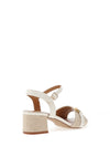 Redz Block Heeled Sandals, Beige