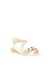 Redz Link Chain Wedge Sandals, Beige
