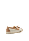 REDZ Leather Patent Tassel Loafers, Cream