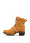 Redz Faux Nubuck Chunky Laced Ankle Boot, Camel
