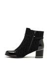 Redz Decorative Heeled Ankle Boot, Black