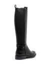 Redz Faux Leather Flat Knee High Boot, Black