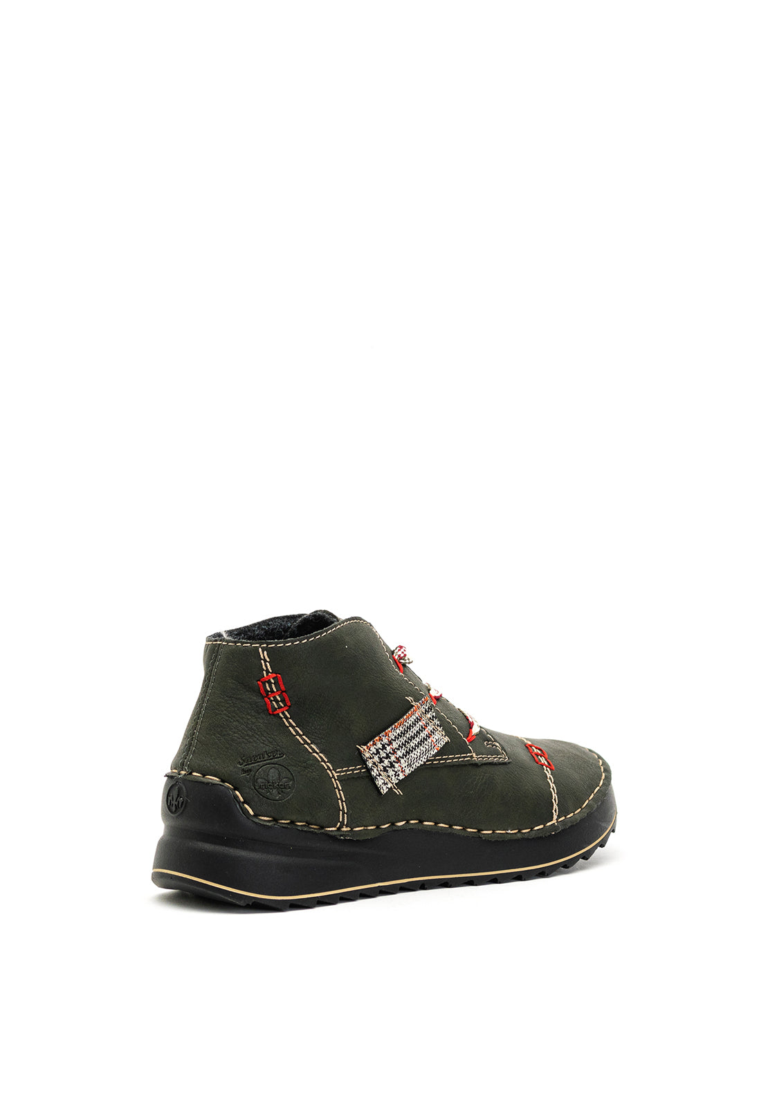 Rieker Womens Stitch Detail Lace up Boots, Grey