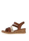 Remonte Multi Strap Textured Sandals, Brown Multi