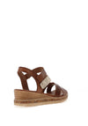 Remonte Multi Strap Textured Sandals, Brown Multi