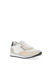 Remonte Leather Side Zip Trainers, White Combination