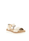 Remonte Buckle Strap Platform Sandals, Beige