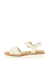 Remonte Buckle Strap Platform Sandals, Beige