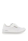 Remonte Leather Ribbon Lace Zip Trainers, White