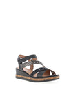 Remonte Multi Strap Textured Sandals, Black