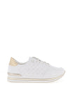 Remonte Leather Logo Print Trainers, White