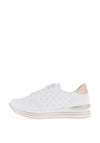 Remonte Leather Logo Print Trainers, White