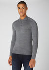 Remus Uomo Slim Fit Knitted Polo Shirt, Grey