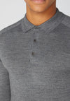 Remus Uomo Slim Fit Knitted Polo Shirt, Grey