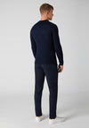 Remus Uomo Slim Fit Knitted Polo Shirt, Navy