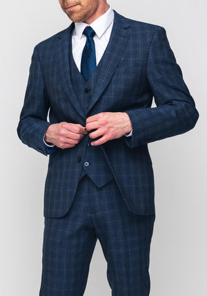 Remus Uomo Palucci Wool Mix & Match Tapered Suit Jacket, Navy