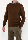 Remus Uomo Crew Neck Sweater, Brown