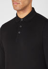 Remus Uomo Long Sleeve Polo Shirt, Black