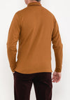 Remus Uomo Long Sleeve Pique Polo Shirt, Tan