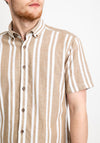 Remus Uomo Parker Striped Shirt, Beige & White