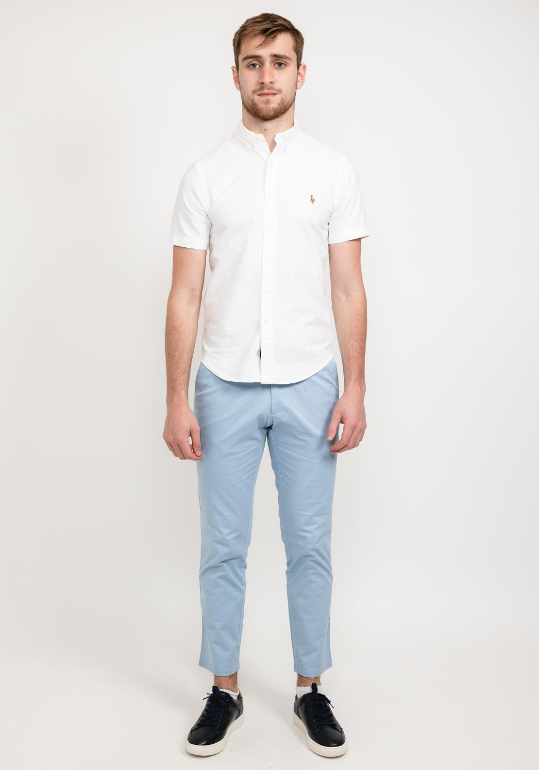 Remus Uomo Elio Slim Chinos, Light Blue