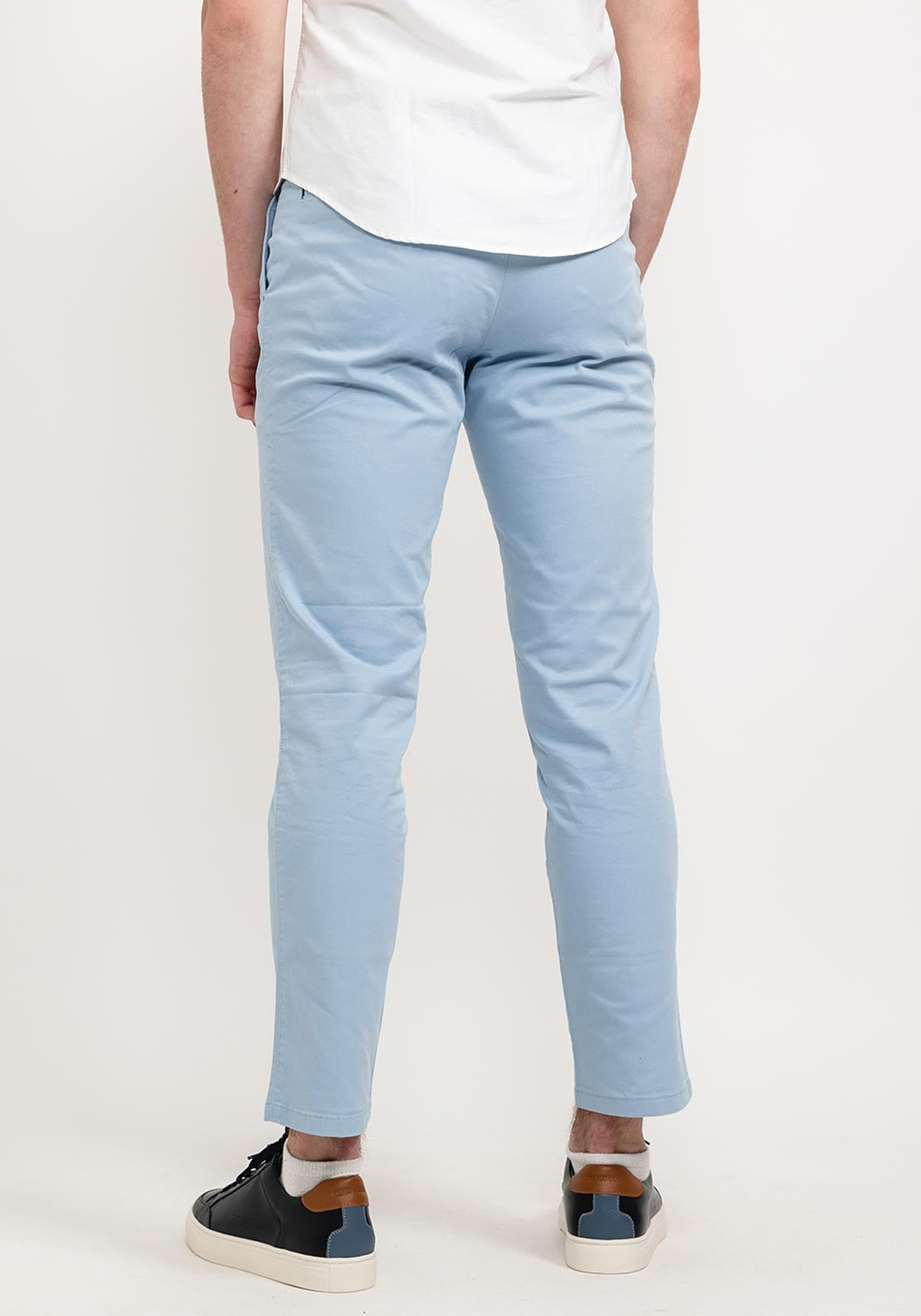 Remus Uomo Elio Slim Chinos, Light Blue