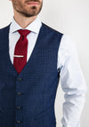 Remus Uomo Palucci Houndstooth Waistcoat, Navy