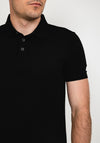 Remus Uomo Jeans Soft Feel Polo Shirt, Black